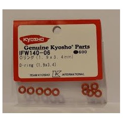 Kyosho Dämpfer O-Ringe 1.9x3.4mm 10pcs.