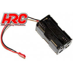HRC Racing Batteriehalterung AA 4 Zellen Square mit BEC Stecker