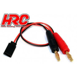 HRC Racing Ladekabel 4mm Bullet zu Empfängerakku JR Universal Stecker-600 mm Gold