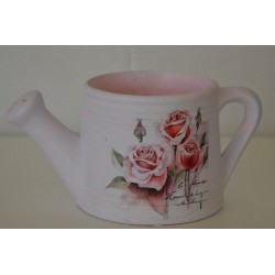 Keramikgießkanne Rose
